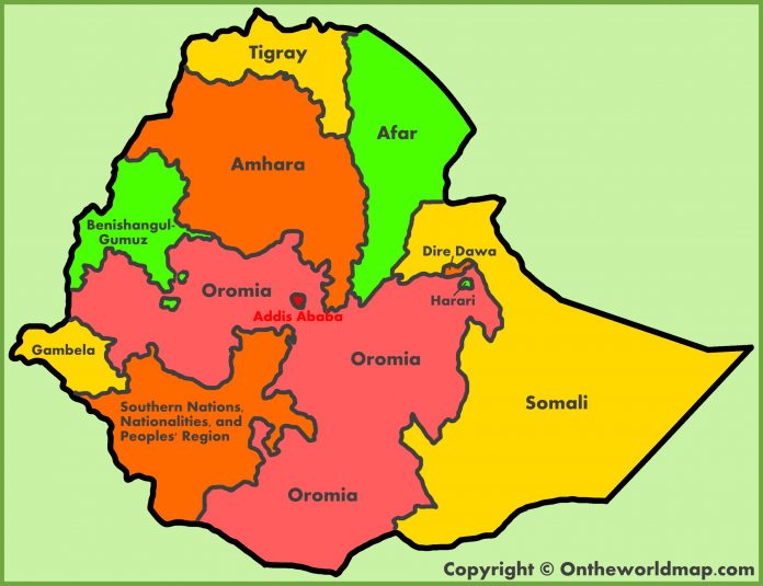 administrative-map-of-ethiopia