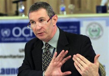 Peter De Clercq , U.N. Resident and Humanitarian Coordinator in Sudan, speaks during a news conference in Khartoum