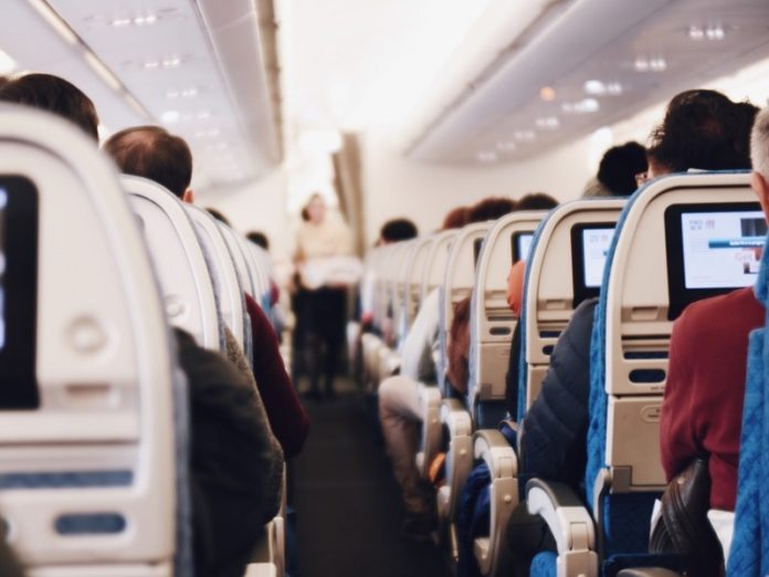 Indoor People Airplane Sitting Airline Passengers